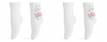 Podkolanówki dziecięce z ozdobą