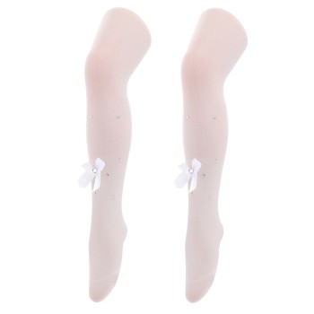 Rajstopy dziewczęce z kokardką