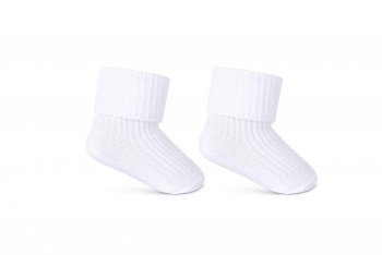 Skarpety bezuciskowe wywijane białe