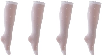 Podkolanówki dziewczęce w serduszka