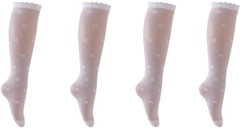 Podkolanówki dziewczęce w kokardki